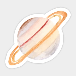 Saturn Watercolor Illustration Sticker